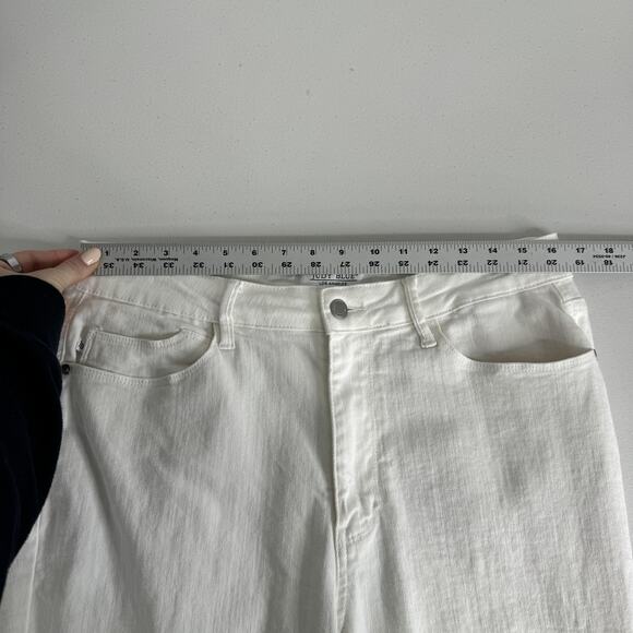 Judy Blue Slim Boot Jeans Womens 16W White High Rise Denim Retro Hippie Boho - Picture 10 of 14